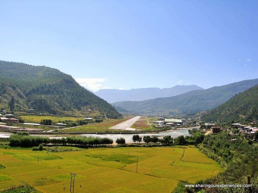 Paro Bhutan Airport Strip