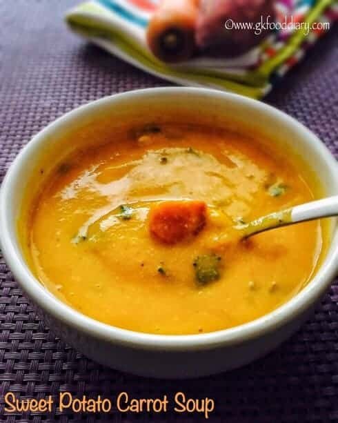 Sweet Potato Carrot Soup GK Food Diary