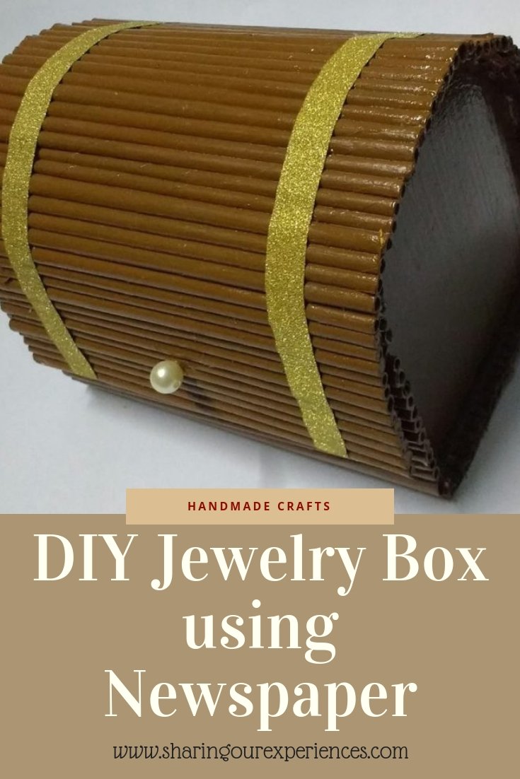 DIY Jewelry box using Newspaper_pin