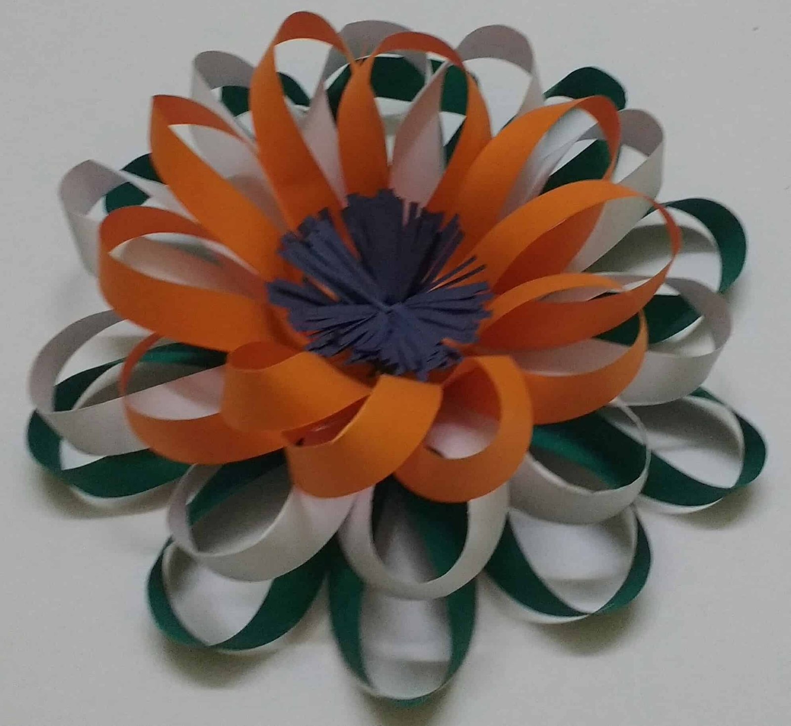 Republic day crafts Tricolor Paper flowers Independence Day crafts