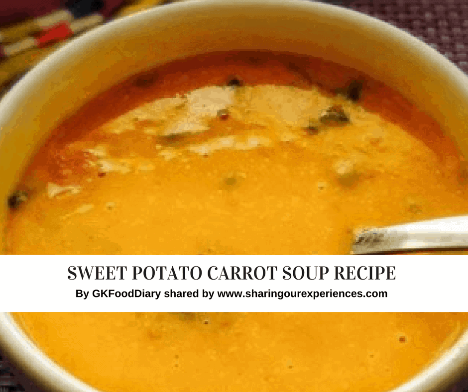 Sweet Potato Carrot Soup with Almonds Recipe