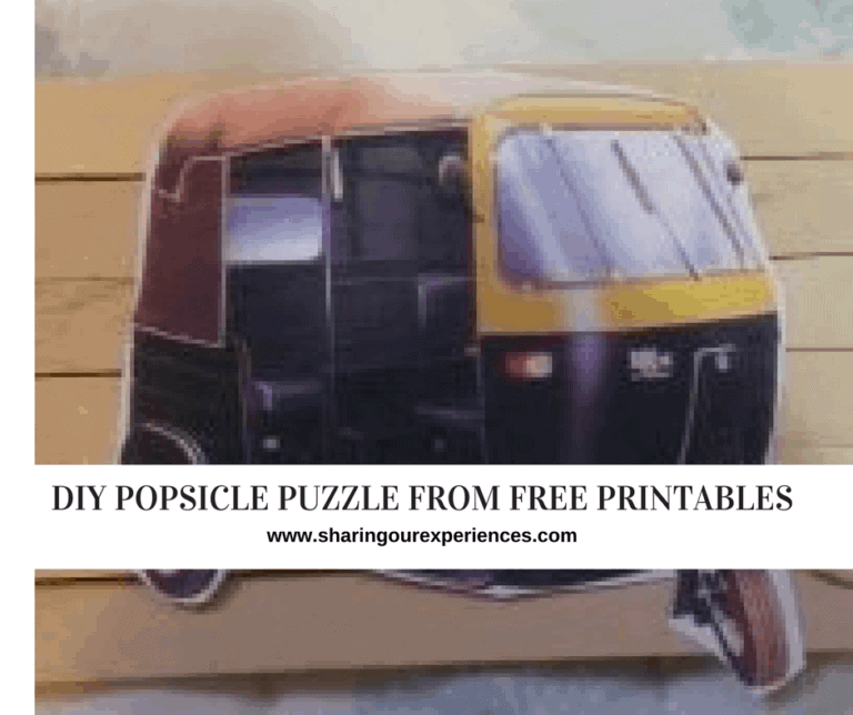 DIY Popsicle Puzzle with free printables - Sharing Our Experiences