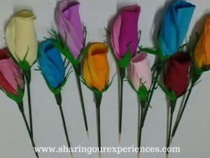 How to make Crepe Paper Rose buds