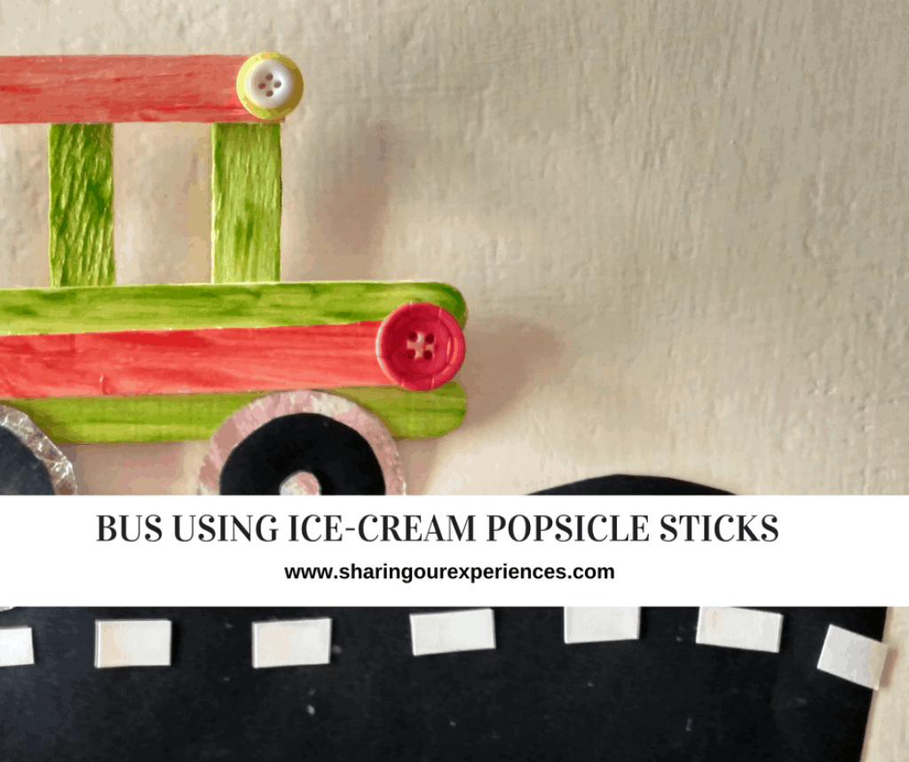 Very easy Popsicle sticks Bus craft for kids Sharing Our Experiences