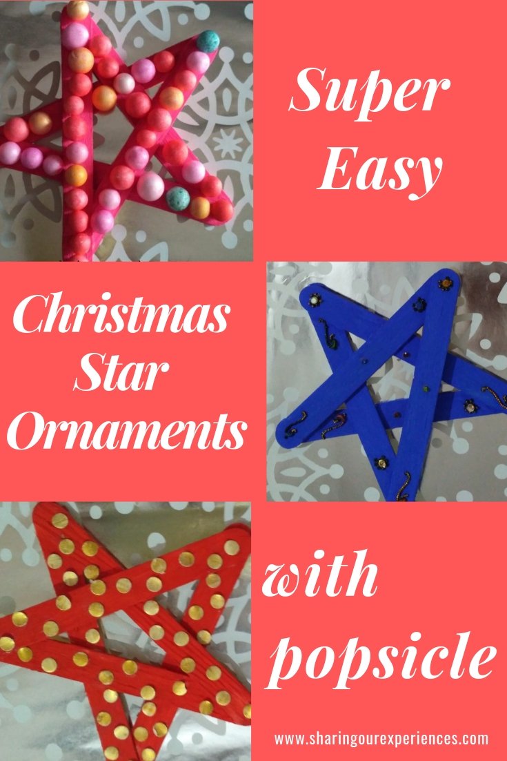 simple easy christmas star ornaments with popsicles for kids_pin