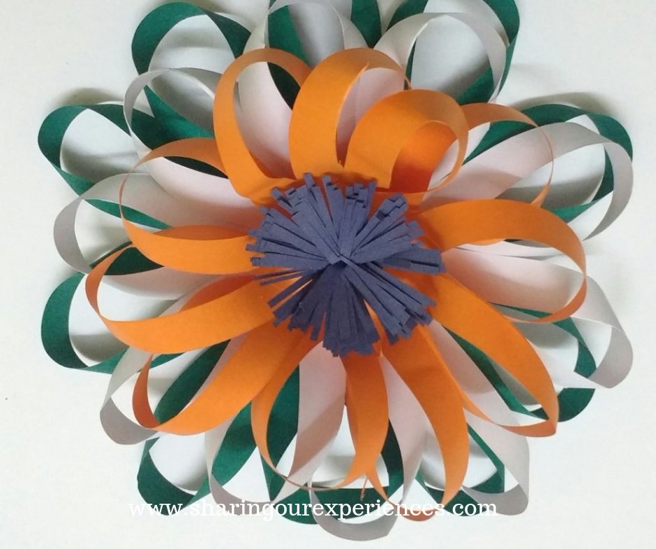 5 easy tricolour paper flower