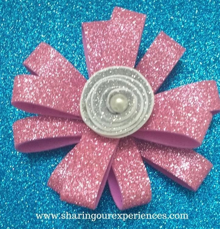 Easy To Make Glitter Paper Flower  Glitter Paper Craft Ideas 