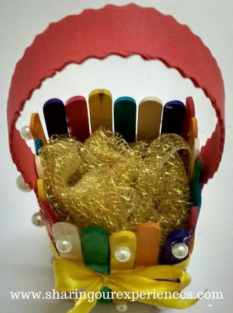 DIY Easy handmade Popsicle sticks Basket for Easter | Handmade gift ideas 