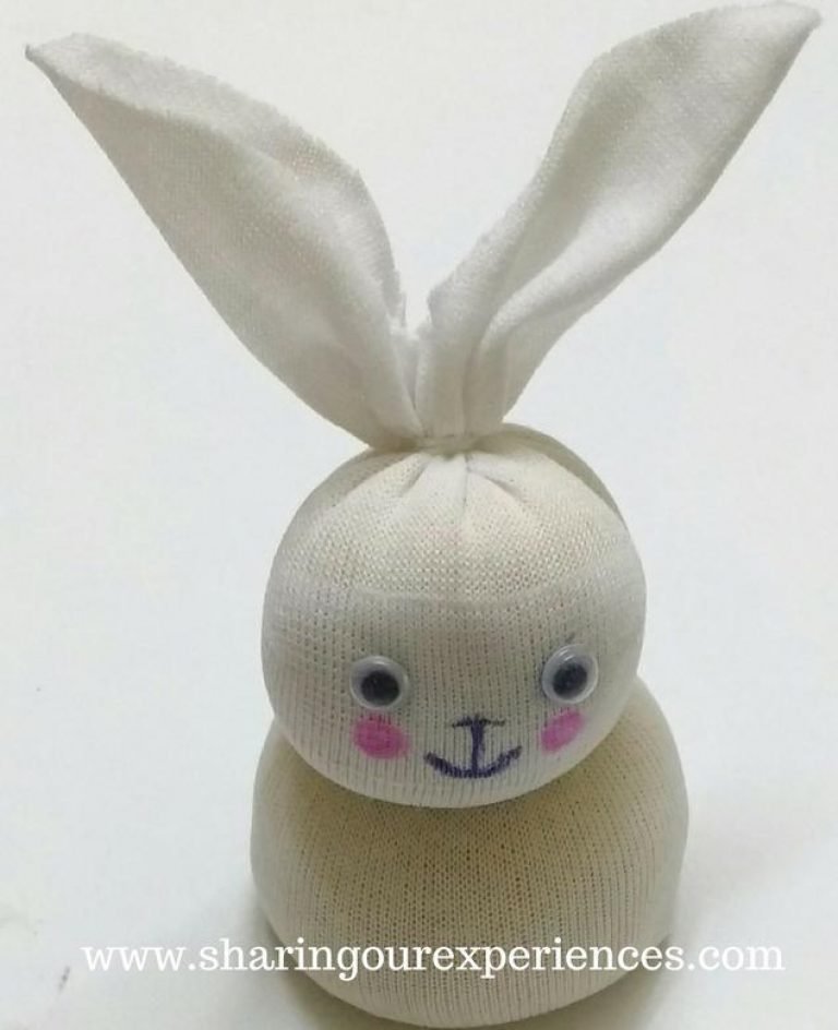 No Sew Easter BUNNY from socks | Easy Handmade gifts - Sharing Our ...
