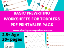 Basic Prewriting worksheets for toddlers product pic