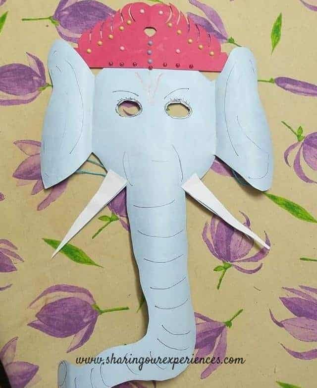 Elephant mask for fun play on Dussehra or Ganesh chathurthi