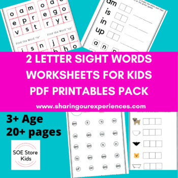 Phonics Two letter words worksheet for Kindergarten pdf ( Cover Page ...