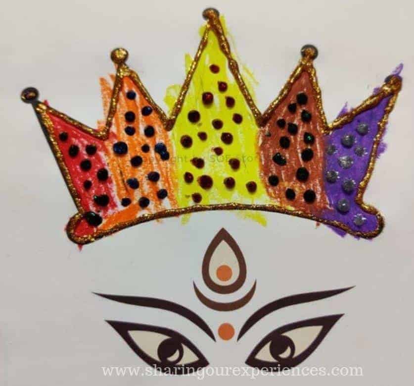 durga puja activities crown designing