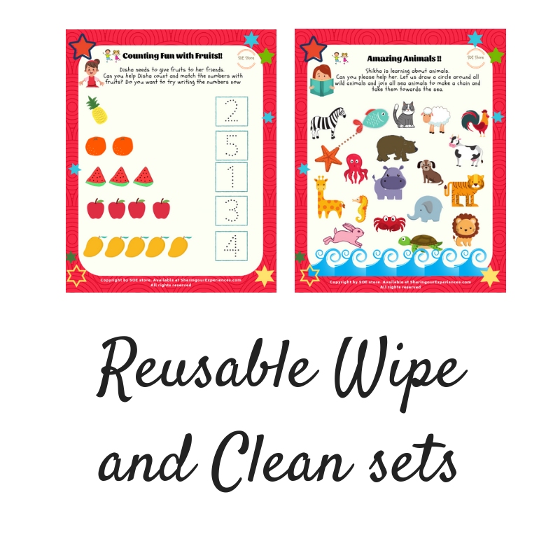 Reusable Wipe and Clean sets