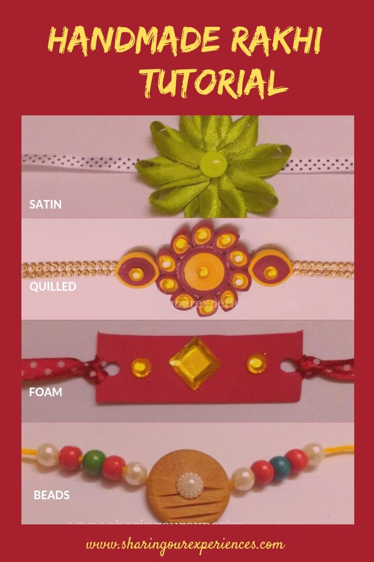 handmade satin rakhi