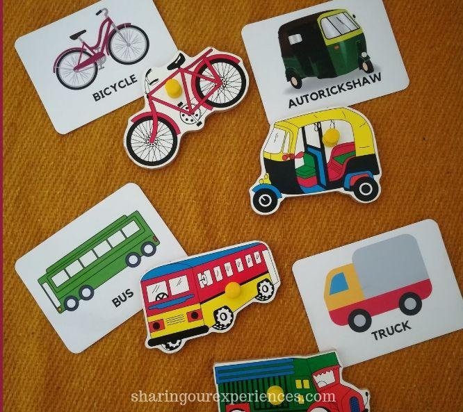 Transportation Flash Card Activities