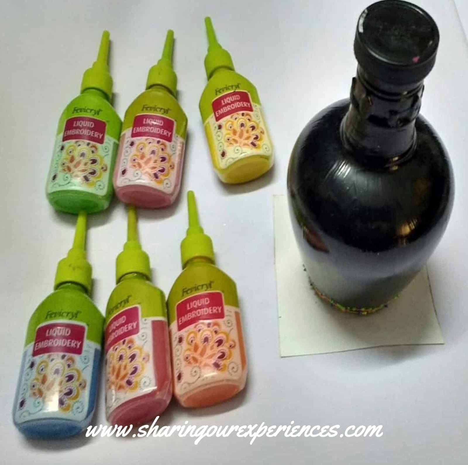 DIY bottle painting