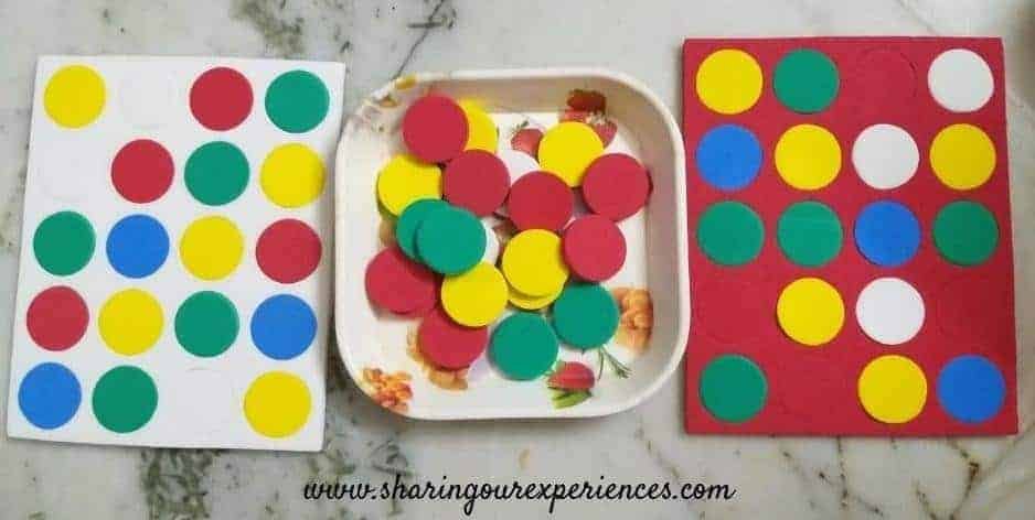 Easy Counter Game for improving Visual discrimination. If you are looking for how to improve Visual Discrimination skills of preschoolers? Check out these easy Visual Discrimination activities and games for preschoolers at home that you can easily play or set up with things available at home.