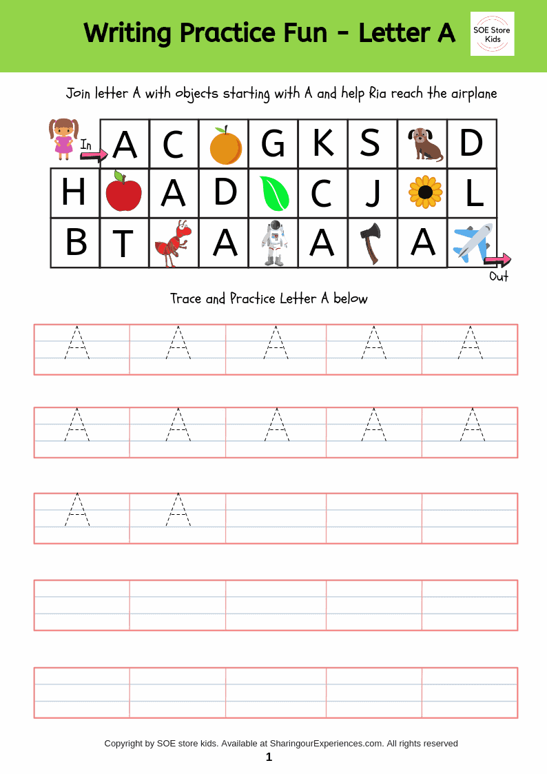 Capital Alphabet writing book for nursery kids