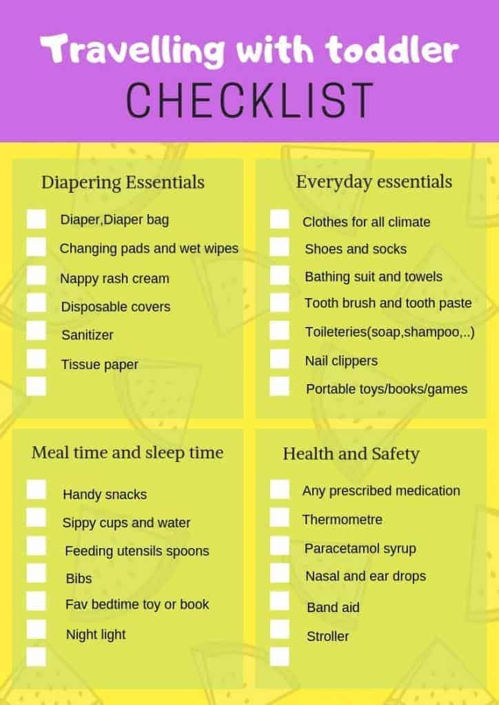 Tips for Travelling with Toddler and Free travel checklist from Real