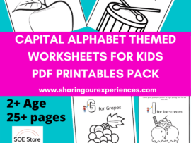 Capital alphabet colouring worksheets for kids product pic