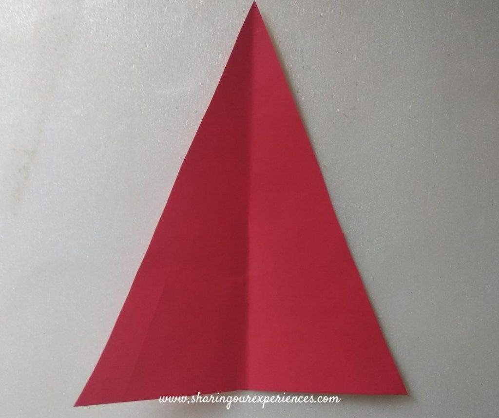 Paper Santa Triangle DIY Christmas Santa With Paper craft - Sharing Our Experiences