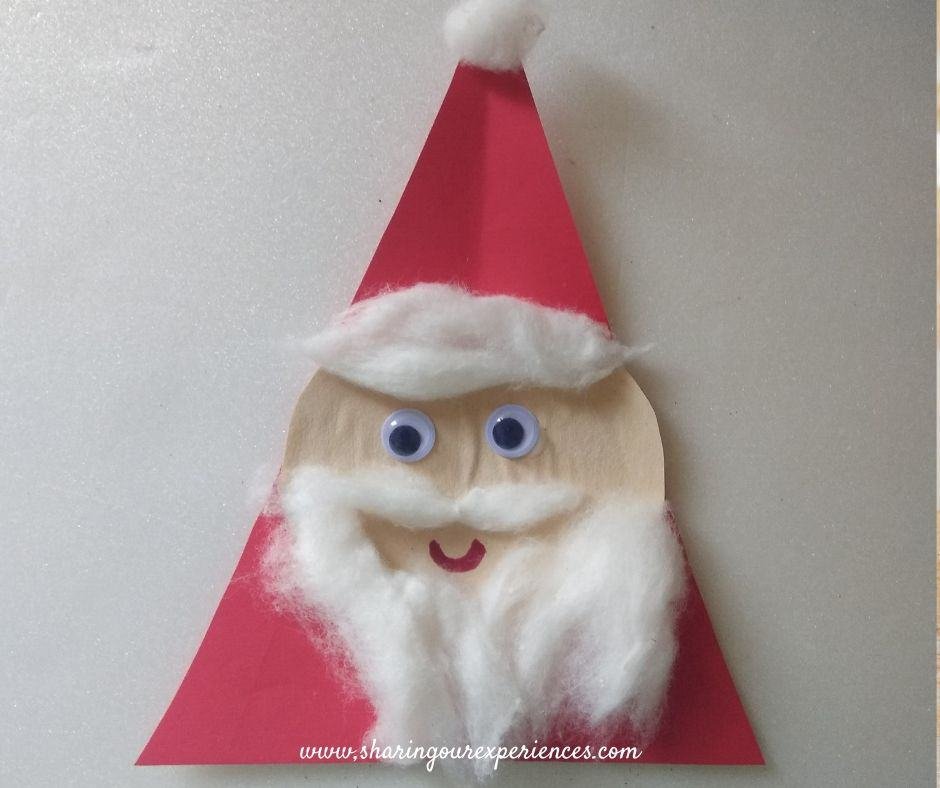 Santa using chart paper