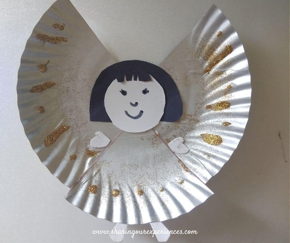 christmas fairy with paper plate