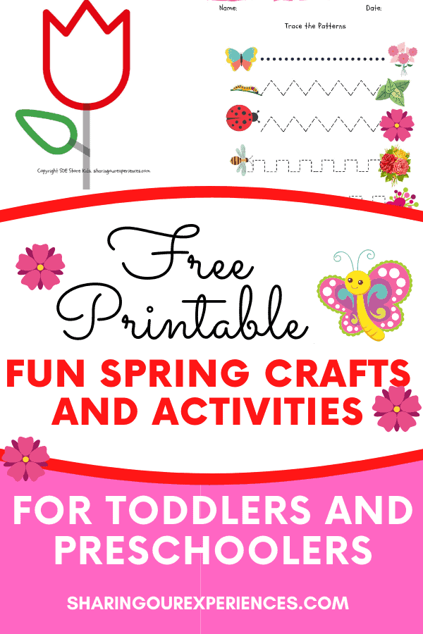 Free spring themed printables crafts activities for toddlers and preschoolers