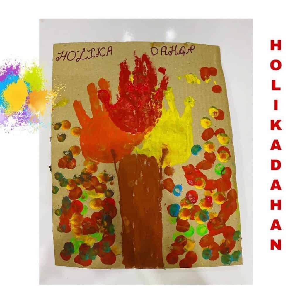 easy Holi activity for toddler, preschooler and kindergarten. Perfect for theme project and festival reading. 