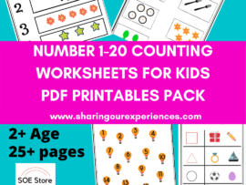 Number counting worksheets for kids product pic