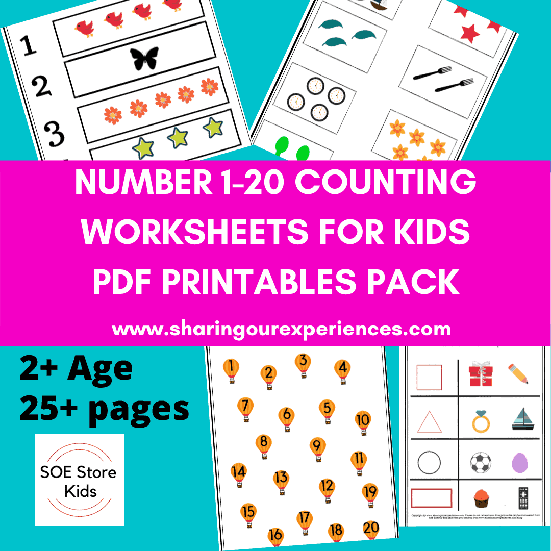 Number counting worksheets for kids product pic