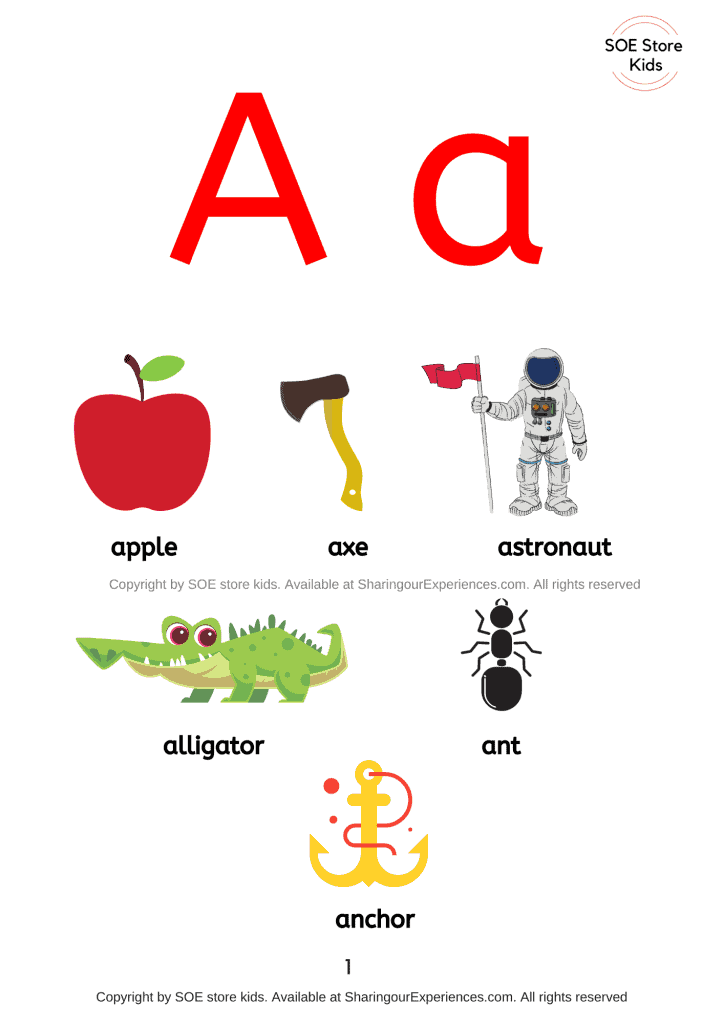 Things that start A,B, C and each letter (phonics sounds) - Alphabet ...