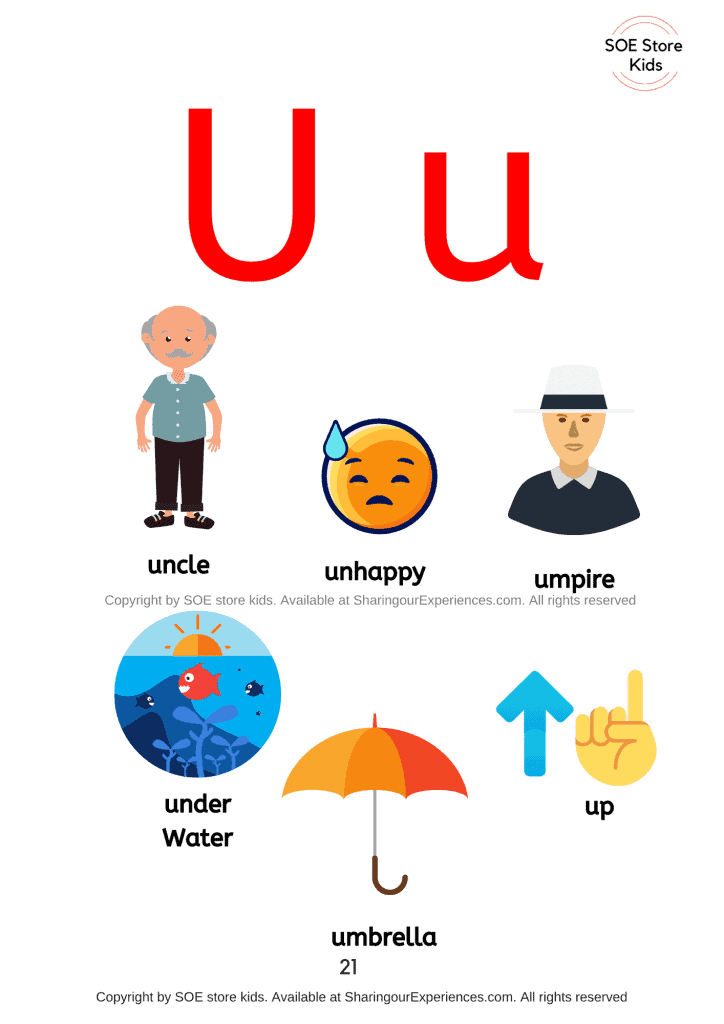 Pictures of things that start with the letter U/ letter â€˜uâ€™ sound words with pictures