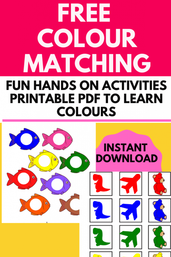 Looking for colour matching activities for toddlers ? Check out these FREE preschool printable that you can use to help your kid identify colours and do some hands-on matching activities.