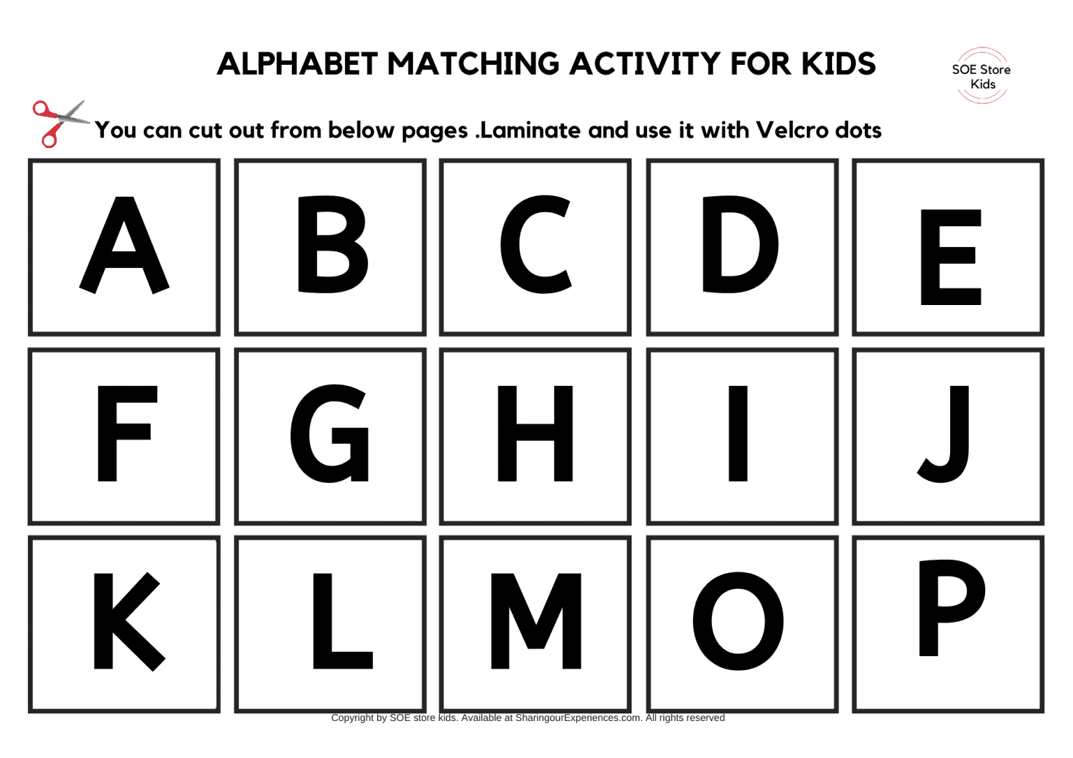 Free Printable Alphabet Matching Worksheets For Toddlers Upper Case And Lower Case Instant