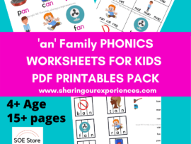 AN family phonics worsheets pdf printables