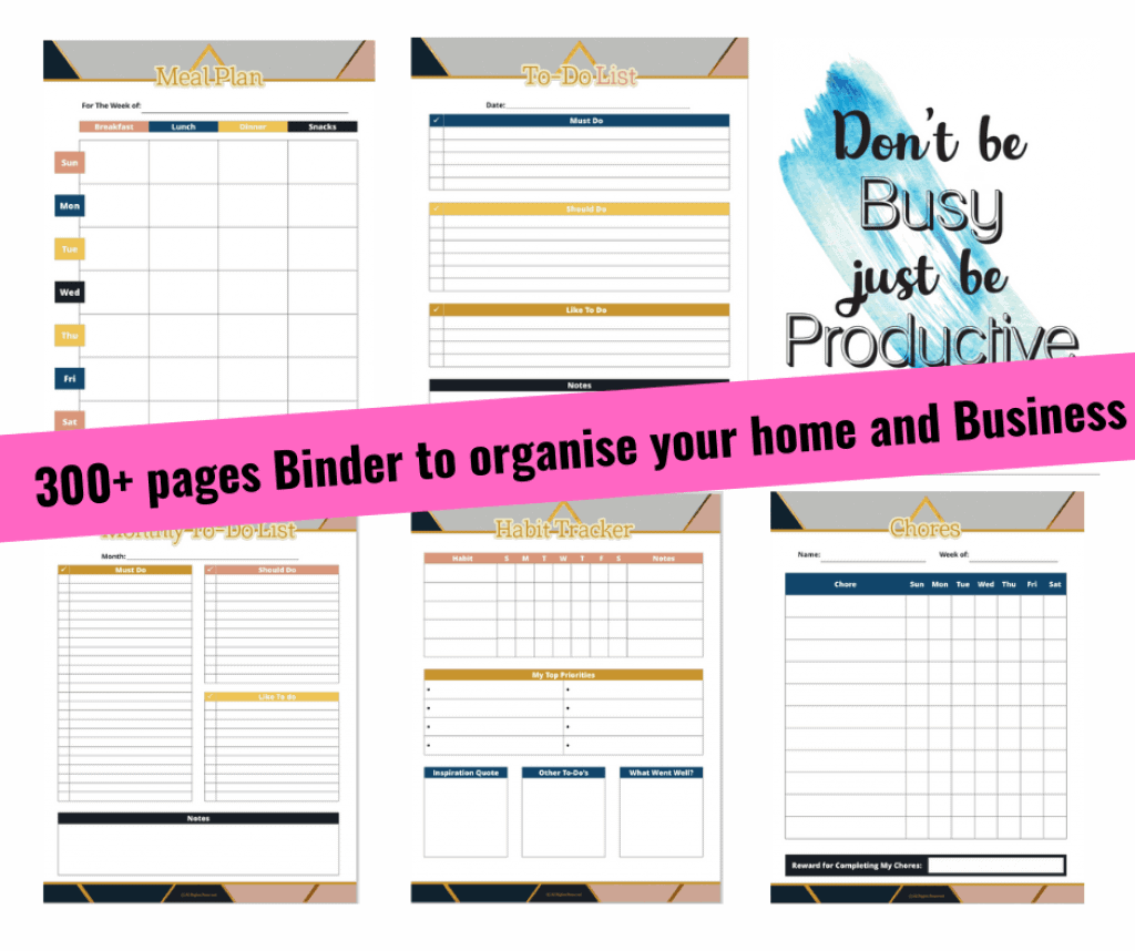 Free Work at home Binder to organize your Home and Business - Your ...
