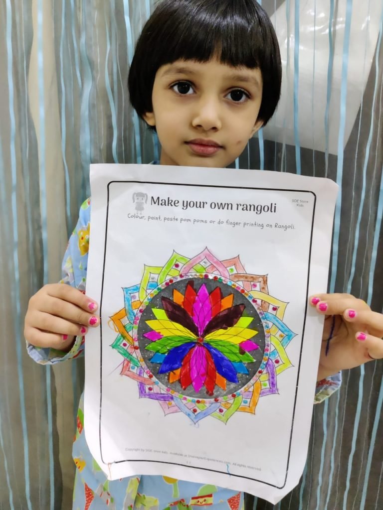 Diwali printables worksheets for Rangoli . Great for toddlers and preschoolers