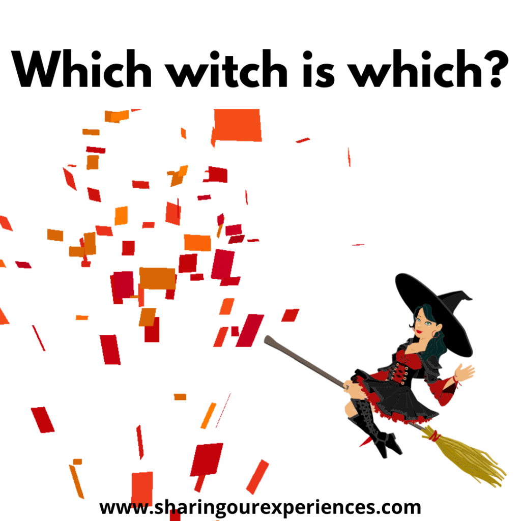 Fun and easy English tongue twisters for kids which witch is which.