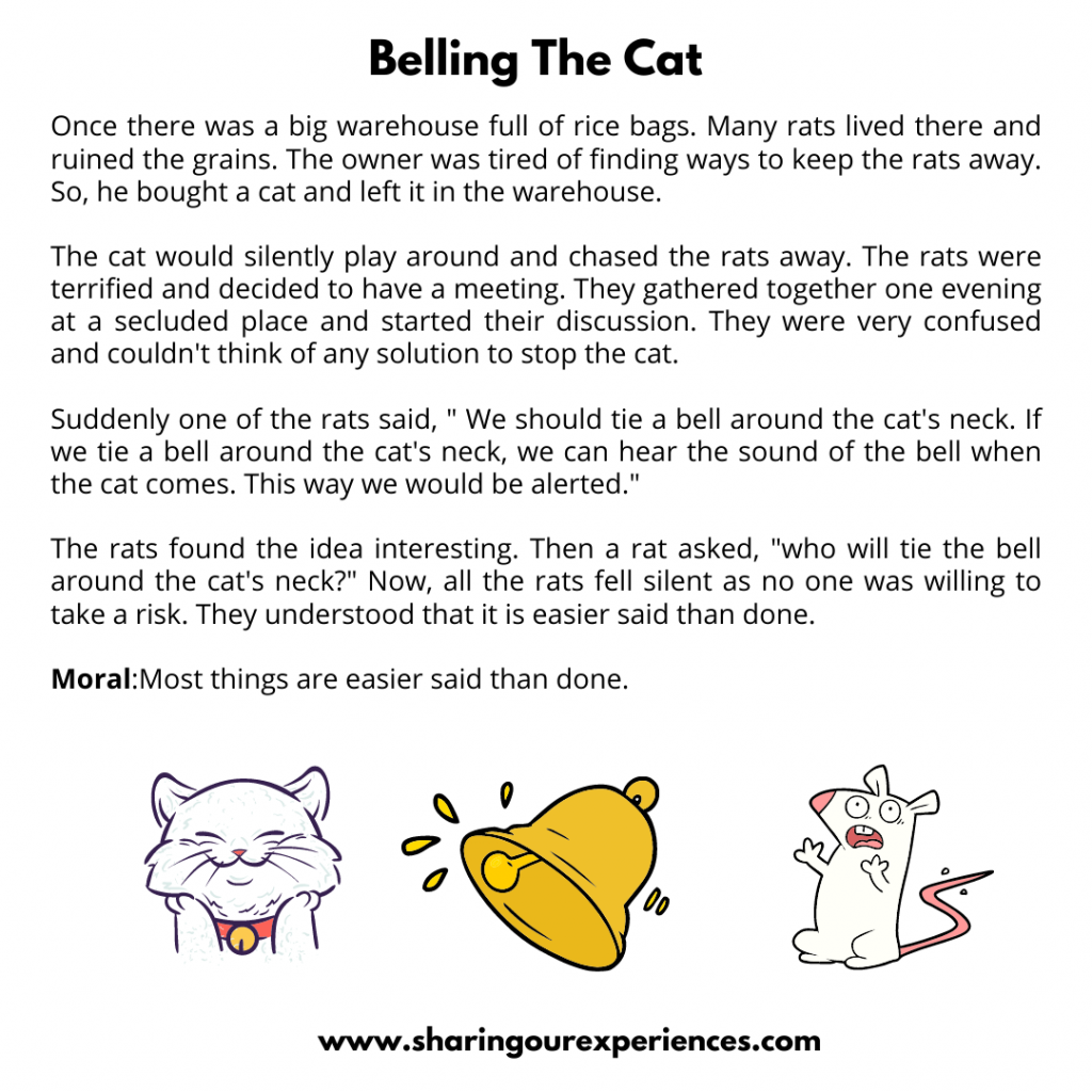 Popular Moral Stories For The Kids- Belling The Cat.