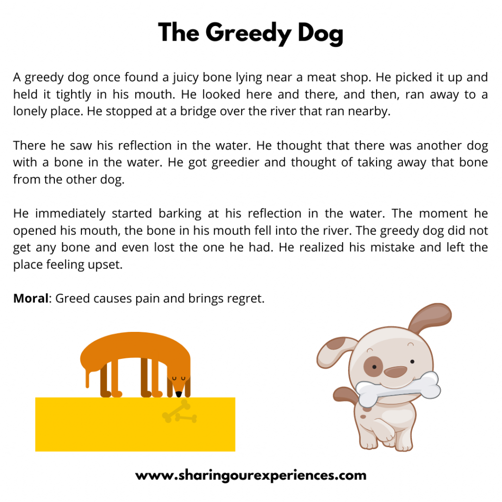 Popular Moral Stories For The Kids -The Greedy Dog.