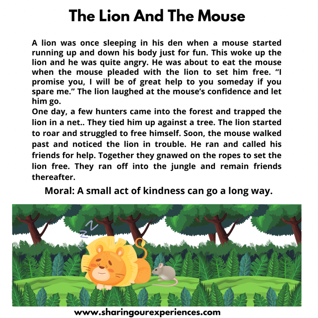 Famous Stories for kids- The Lion And The Mouse