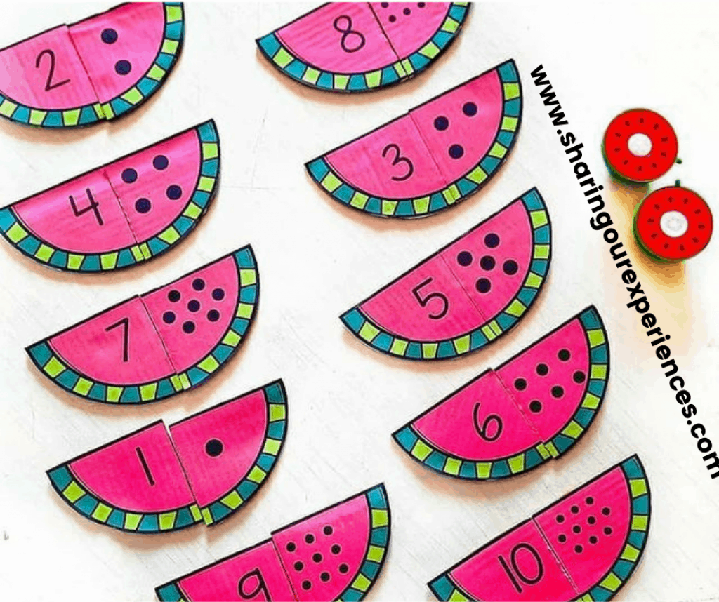 number recognition activity to count and match for toddler, preschoolers and kindergarten. Perfect number activity to engage kids this summer.  