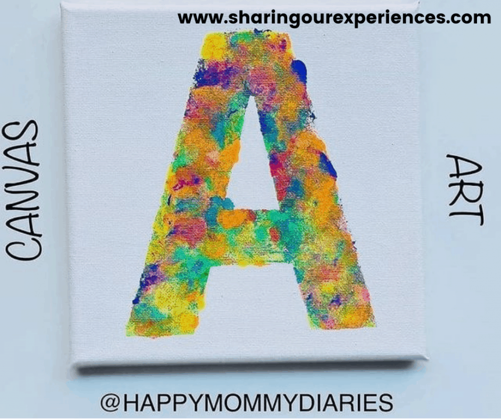 Alphabet Recognition teaching using canvas art through colors. Easy and colorful way to learn Alphabets.