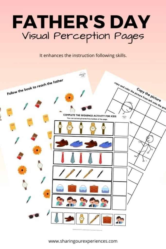 Father's Day Printable Worksheets for kids - Sharing Our Experiences