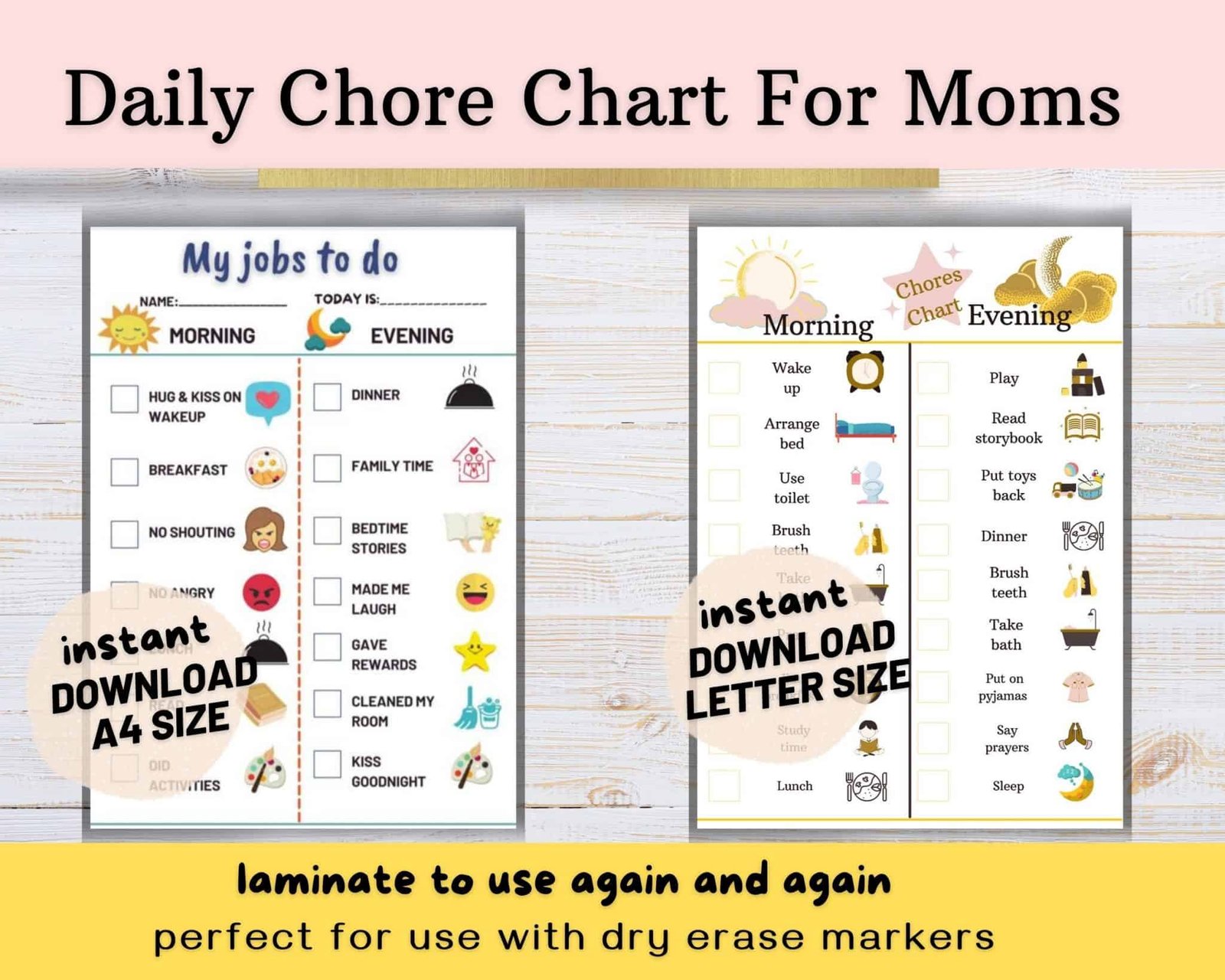 Daily Chore Chart For Moms Printable Sharing Our Experiences