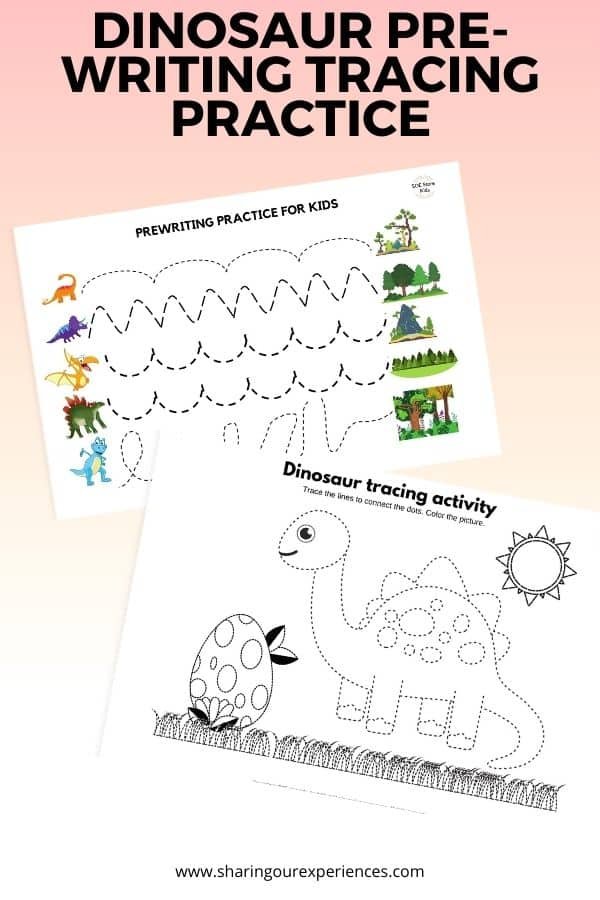 Dinosaur Worksheet Printable Pack for Toddlers, Preschoolers and ...
