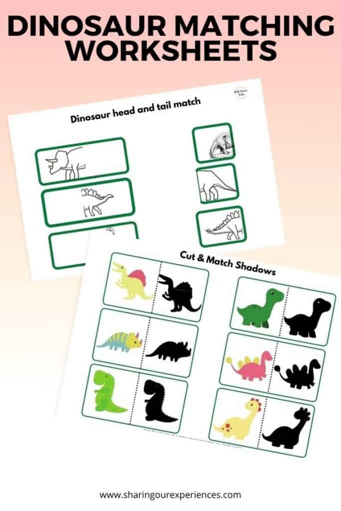 dinosaur worksheet printable pack for toddlers preschoolers and