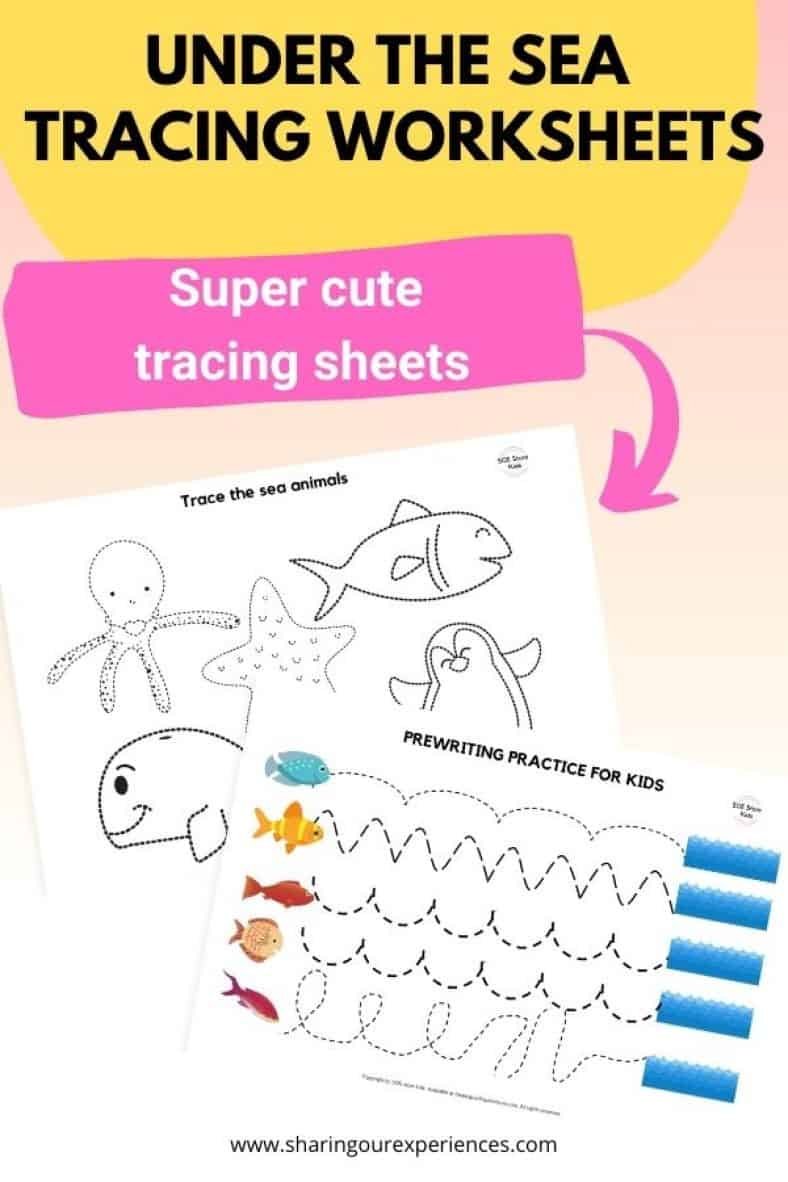 Under the Sea printable bundle for Preschoolers Sharing Our Experiences